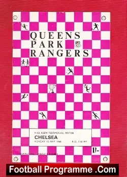 Mike Keen Benefit Match Testimonial Queens Park Rangers QPR 1968 - football programme