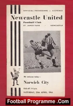 Newcastle United v Norwich City 1964