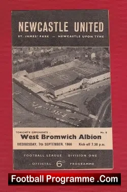 Newcastle United v WBA 1966