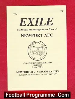 Newport AFC v Swansea 1995 – Reserves Match