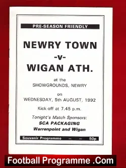 Newry Town v Wigan Athletic 1992 – Ireland