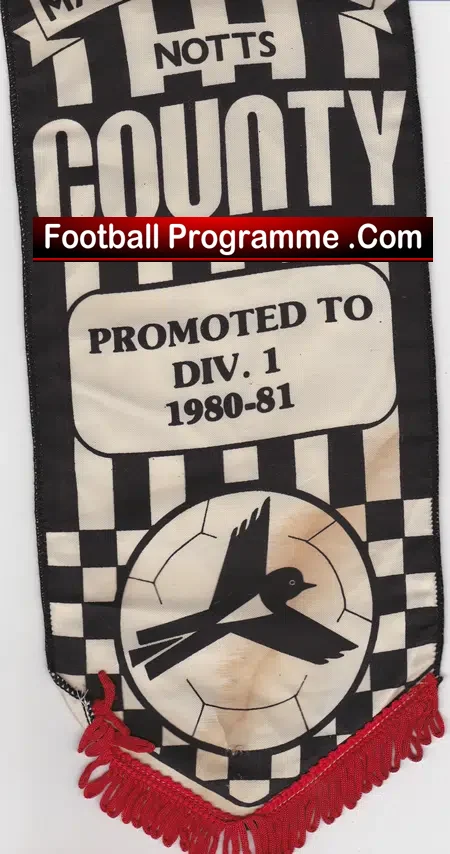Notts County Football Pennant 1980 – 1981 Promotion