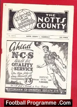 Notts County v Aldershot 1948