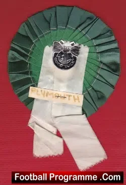 Plymouth Football Football Club Old Football Rosette 1960s