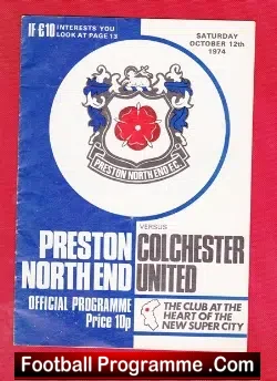 Preston North End v Colchester United 1974 – Bobby Charlton