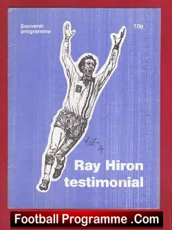 Ray Hiron Benefit Match Testimonial Portsmouth 1975 - football programme