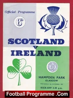 Scotland v Ireland 1960 – Hampden Park Glasgow