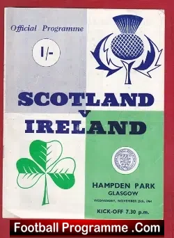Scotland v Northern Ireland 1964 - Hampden Park - football programme