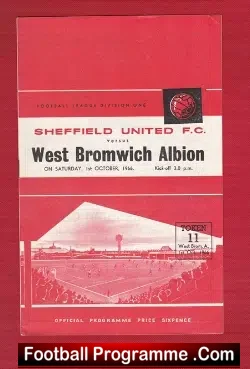 Sheffield United v WBA 1966 - football programme