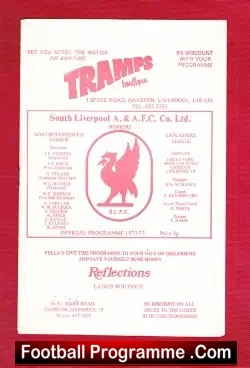 South Liverpool v Tranmere Rovers 1972
