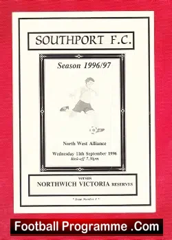 Southport v Northwich Victoria 1996 – Reserves