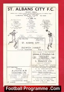 St Albans City v Dulwich Hamlet 1960