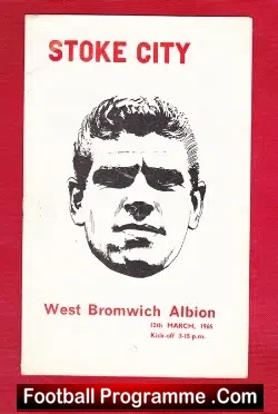 Stoke City v WBA 1966 - football programme