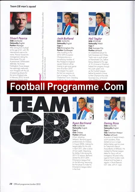 Team GB Olympic Football Team v Senegal July 2012 – Plus Ticket