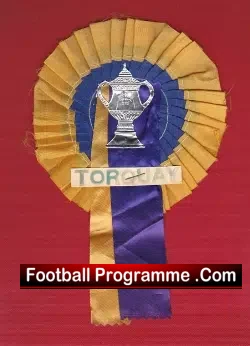 Torquay United Football Club Old Football Rosette 1960s