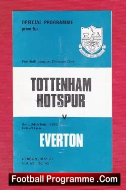 Tottenham Hotspur v Everton 1973