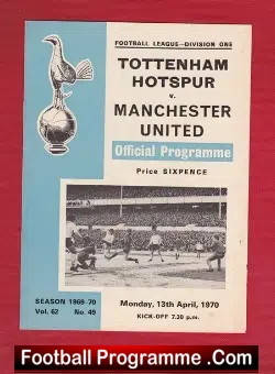 Tottenham Hotspur v Manchester United 1970 – Rearranged Game