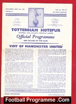 Tottenham Hotspur v Manchester United 1960