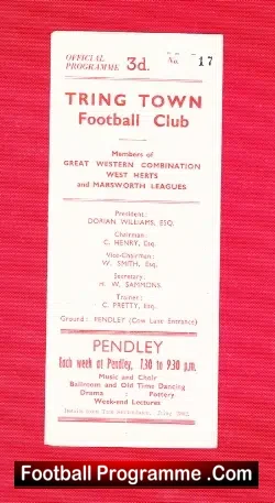 Tring Town v Willesden 1950s