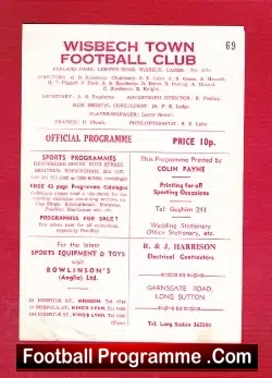 Wisbech Town v Lowestoft Town 1977