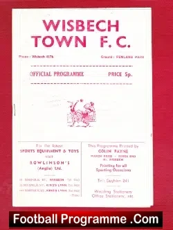 Wisbech Town v Newmarket Town 1977