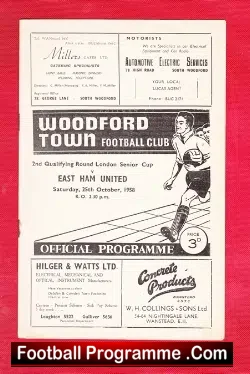 Woodford Town v East Ham United 1958