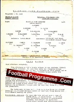 Woodford Town v Tufnell Park Edmonton 1959 – Reserves