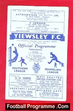 Yiewsley v Chelmsford City 1960