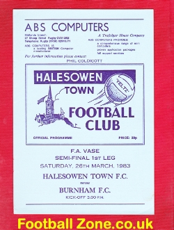 Halesowen Town v Burnham 1983 – Semi Final