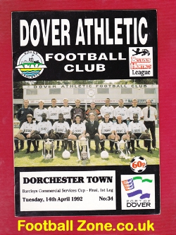 Dover Athletic v Dorchester Town 1992 – Cup Final