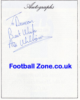 Alex Williams Testimonial Benefit Manchester City 1988 – SIGNED