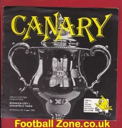 Norwich City v Mansfield Town 1978 - Anglo Scottish Cup