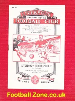 Liverpool v Huddersfield Town 1955