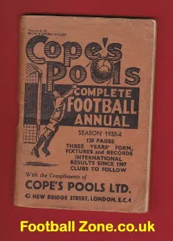 Copes Football Annual 1933 - 1934
