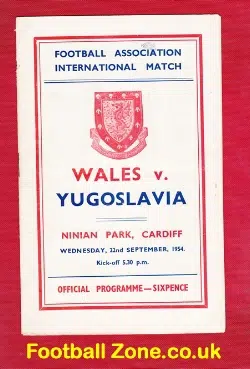 Wales v Yugoslavia 1954