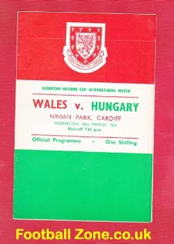 Wales v Hungary 1963 - European Nations Match