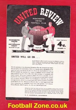 Manchester United v Nottingham Forest 1958 – United Will Go On