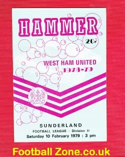 West Ham United v Sunderland 1979