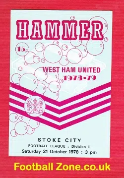 West Ham United v Stoke City 1978