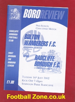 Radcliffe Borough v Bolton Wanderers 2002