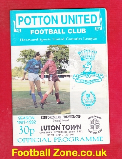 Potton United v Luton Town 1991 – Bedfordshire Cup