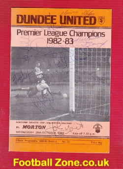 Dundee United v Morton 1983 – Multi Autographed SIGNED