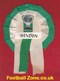 Hendon Football Club Old Football Rosette 1960s