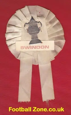 Swindon Town Football Club Old Football Rosette 1960s