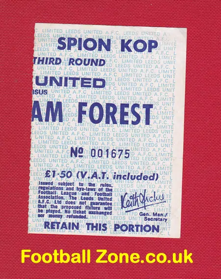 Leeds United v Nottingham Forest 1980 – FA Cup Final + Ticket