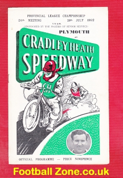 Cradley Heath Speedway v Plymouth 1962 – to clear