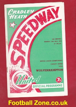 Cradley Heath Speedway v Wolverhampton 1973