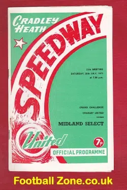 Cradley Heath Speedway v Midlands Select 1973