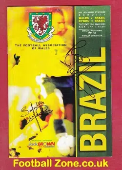 Wales v Brazil 2000 – Multi Autographed Signed
