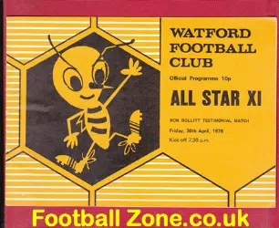 Ron Rollitt Testimonial Benefit Match Watford 1976